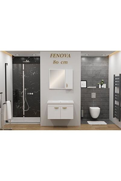 PVC Banyo Dolabı Fenova 80cm