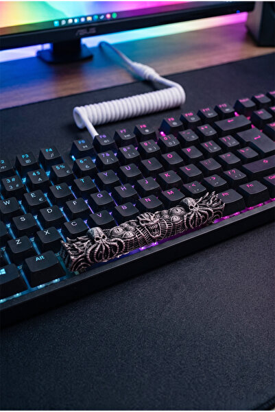 Silver Requiem Temalı 6.25U Spacebar Keycap - Cherry MX Uyumlu Mekanik Klavye Boşluk Tuşu