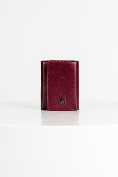 BAYDERİ Ceska Leather Wallet Claret Red