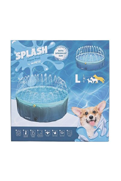 M-PETS حوض سباحة دائري للكلاب مع نافورة مياه (L)