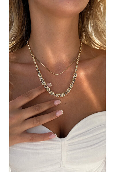 GLARE JEWELRY CO قلادة من الفولاذ المقاوم للصدأ بتصميم فاخر مزينة بحجر الزركو...