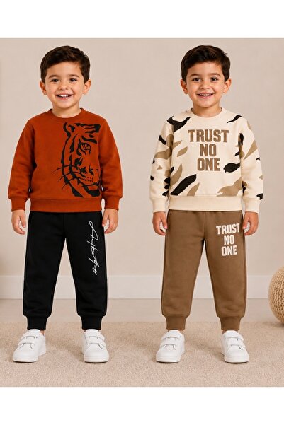 Melodikids Boy's Seasonal Sweatshirt Tracksuit Set 2 Pieces