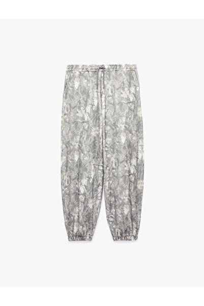 Koton Beli Bağcıklı Cepli Soyut Baskılı Rahat Kalıp Balon Fit Jogger Eşofman ...