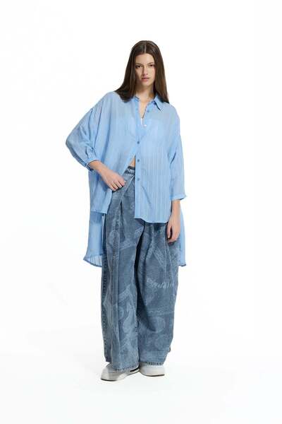 #vdr viadellerose Light Blue Shirt 19200