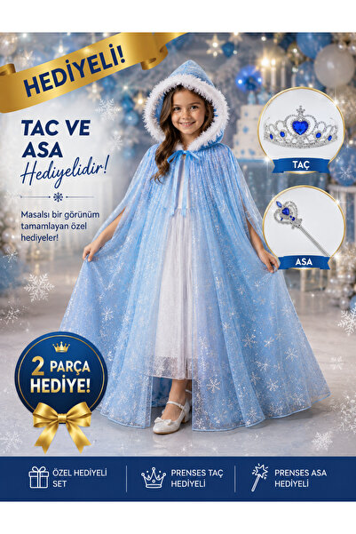 Parti Selesi Karlar Ülkesi Frozen Elsa Pelerin Taç Asa Karlar Ülkesi Doğum Gü...