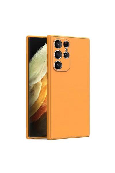 Samsung Husă Yolo pentru S23 FE, Piele, Margine TPU, Portocaliu