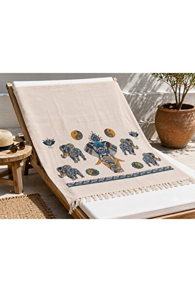 Zehra ana Traditional Patterned Elephant Boho Design Multi-Purpose Peshtemal ...