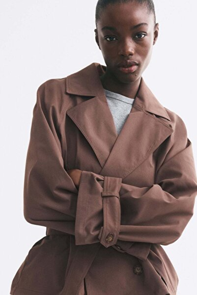 H&M Short tie-belt trench coat