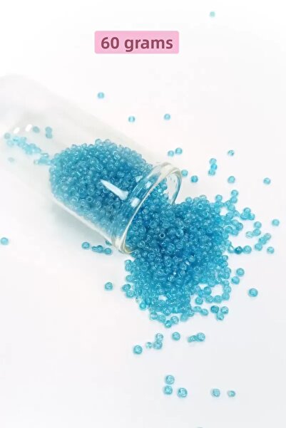 Generic Brand Cast glass sand beads (11/0) 2 mm - 60 grams - transparent dark...