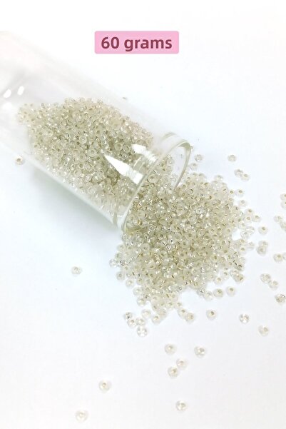Generic Brand Bulk glass sand beads (11/0) 2 mm - 60 grams - transparent - bn...
