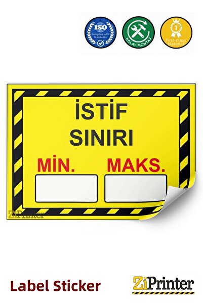 ZiPrinter حد الحمولة: (الحد الأدنى) (الحد الأقصى). ملصق لافتة تحذيرية isg مقا...