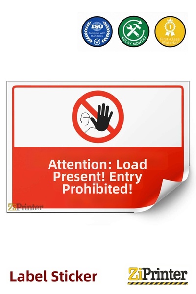 ZiPrinter Do Not Touch unless Instructed to Do so Warning Sign Sticker 35X50 cm