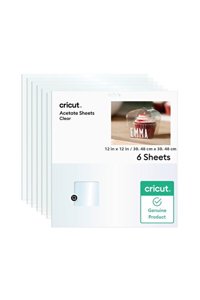 Cricut 2011975 ورق أسيتات شفاف 30×30 سم 6 أوراق