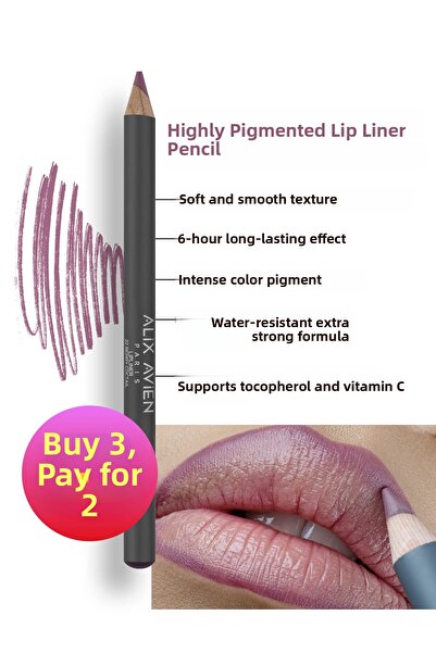 Alix Avien Lipliner Pencil 22 Berry Coctail - Moisturizing Lip Liner Long-Las...