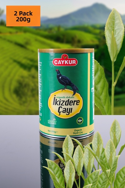 Çaykur شاي إلكاليتي العضوي 200 جرام × 2 قطعة علبة أسطوانية شاي أسود معتمد من ...