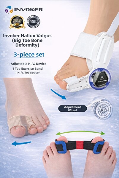 INVOKER Adjustable Hallux Valgus Bunion Toe Big Toe Bone Curvature Correction...