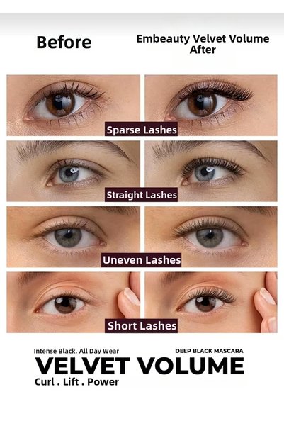 BEAUTY THE WORLD Power Mascara for Volume and Curled Lashes