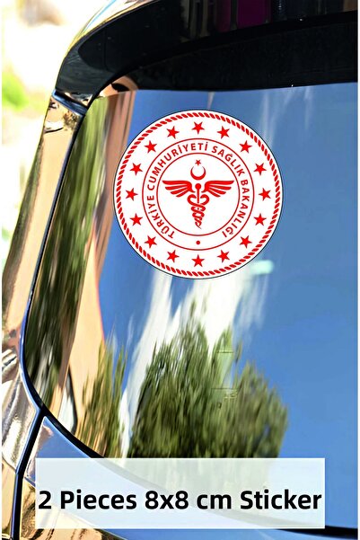 ESLEM Health Logo Sticker 8 cm 2 Pieces |   Car Windshield Sticker Sticks on ...