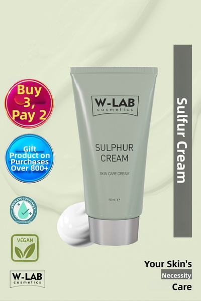 W-Lab Cosmetics كريم الكبريت 50 مل - منع حب الشباب وحب الشباب والرؤوس السوداء