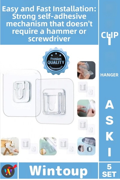 Wintoup # Hangertransparent Adhesive Multi-Purpose Sturdy Wall Mounting Produ...