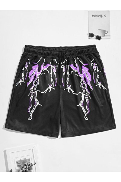 bellanova Unisex Oversize Relaxed Fit High Waist Special Design Printed Summe...