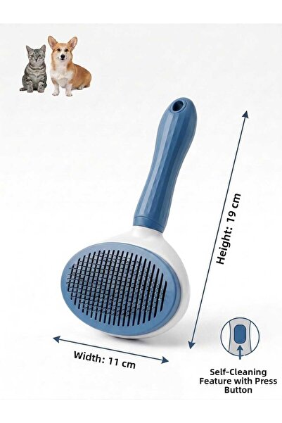 hebmeyy Cat Dog Hair Collector, One-Key Automatic Cleaning, Pet Brush with Bu...