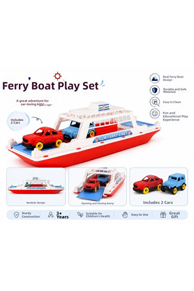 Prlk toys 46 cm Large Cruise Ship Toy – Ferry with Movable Wheels