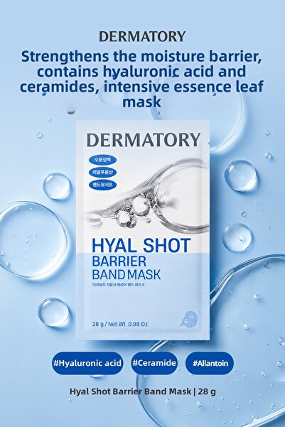 DERMATORY Moisturizing Sheet Mask Containing Hyaluronic Acid and Ceramide Hya...