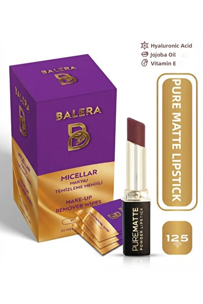 BALERA Pure Matte Powder Lipstick No: 125 - Moisturizing Powder Matte Lipstic...