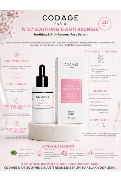 CODAGE PARIS No.07 Soothing & Anti Redness Anti-Redness, Soothing and Balanci...