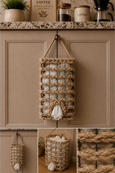 Egindra Wicker Weave Premium Mini Bohemian Style Basket Bag Organizer Kitchen...