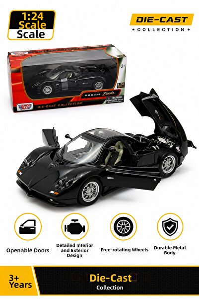 craftivio 1:24 Pagani Zonda C12 Black Metal Model Car Diecast Collectible