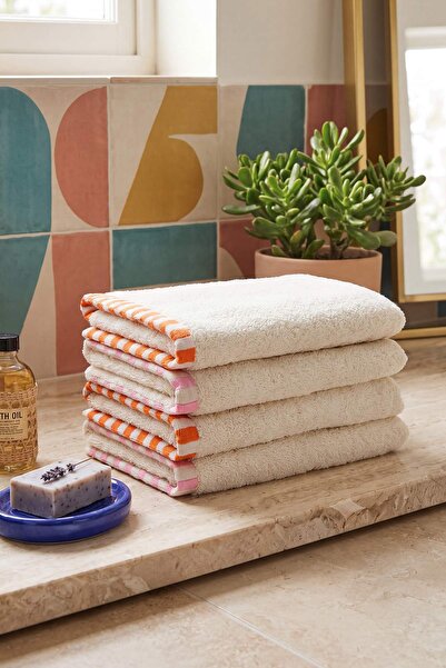 TRENDYOLMİLLA HOME Set mit 4 Gesichtshandtüchern, 50 x 80 cm, TPHSS25HVL00012
