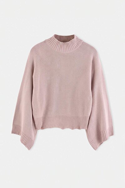 Trendyol Collection Powder Wide Fit Spanish Sleeve Knitwear Sweater Twoaw23Kz...
