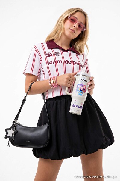 TRENDYOLKIDS Black Midi Plain Woven Skirt Tkdss26Et00014