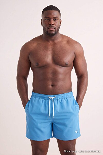 Trendyol Kollektion Indigo Herren-Badeshorts in Übergröße TMNSS26KD00011
