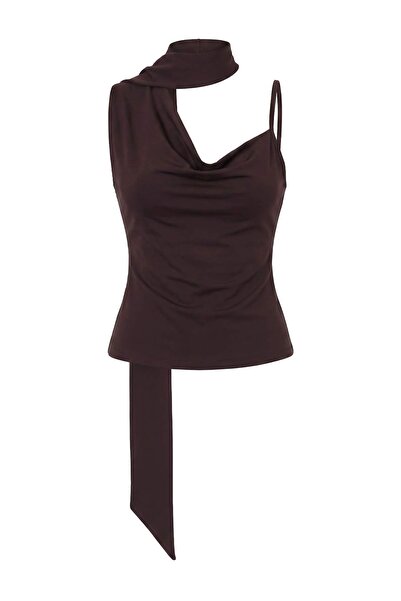 Drop by TrendyolMilla Brown Blouse Tdrss26Bz00129