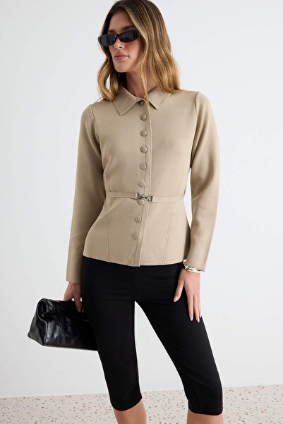 Trendyol Collection كارديجان تريكو بياقة بولو من ماركة مينك كيرلر TWOAW26HI00131