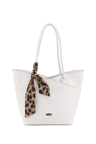 GÖNDERİ(R) Γυναικεία λευκή τσάντα ώμου για κουτάβια