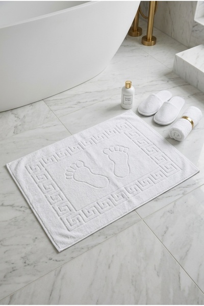 TEXTİLES MAGİC LAMP Desenli Banyo Dokuma Ayak Havlusu - Pamuklu, Emici ve Yum...