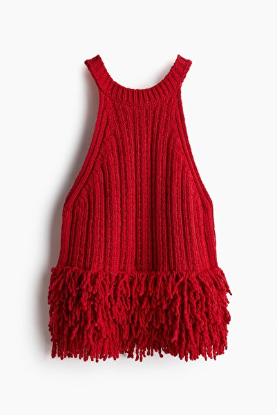 H&M Püsküllü Triko Üst