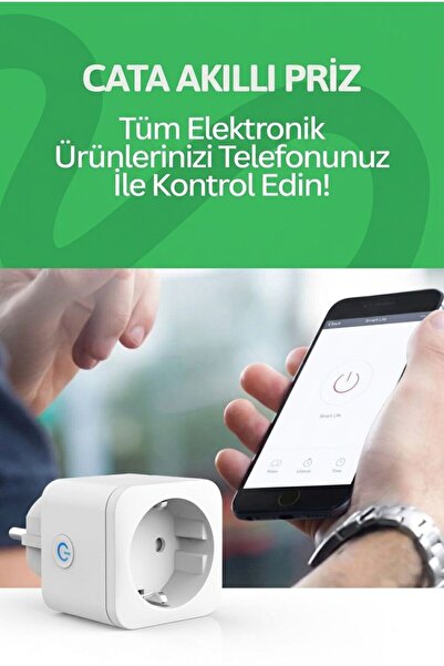 Cata CT-4010 Akıllı WiFi Priz | Uzaktan Kontrol, Zamanlayıcı, Enerji Tasarruf...