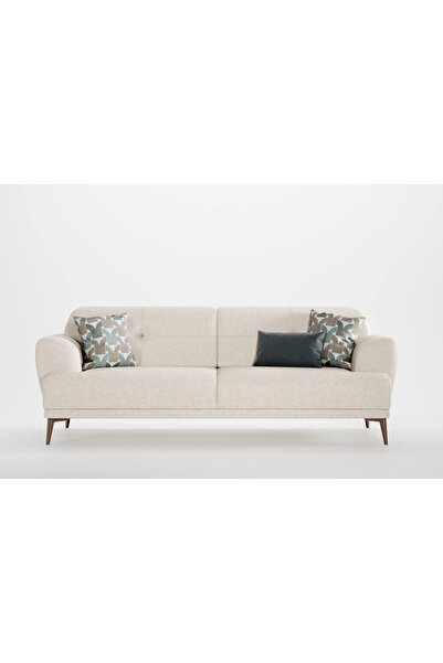 Alfemo Lily Üçlü Koltuk-Krem/Mint