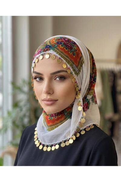 Azpoy YÖRESEL PULLU HAMAVİ EŞARP