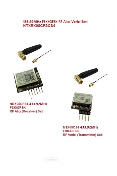 EGNE 433MHz FSK/GFSK RF Alıcı Verici Seti (NTXRX05CFSCS4)