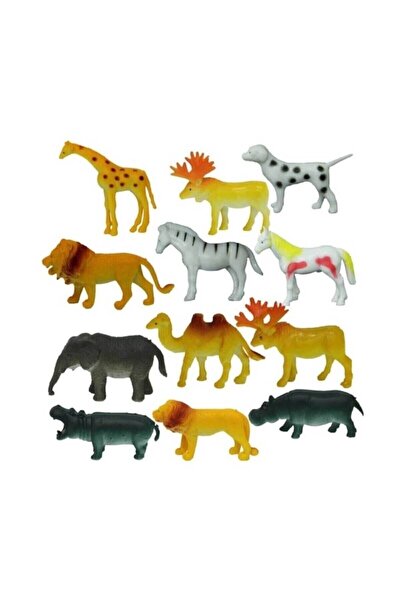 FEN TOYS Mini Hayvanat Bahçesi Oyuncak Vahşi Hayvan Seti 12 Figür