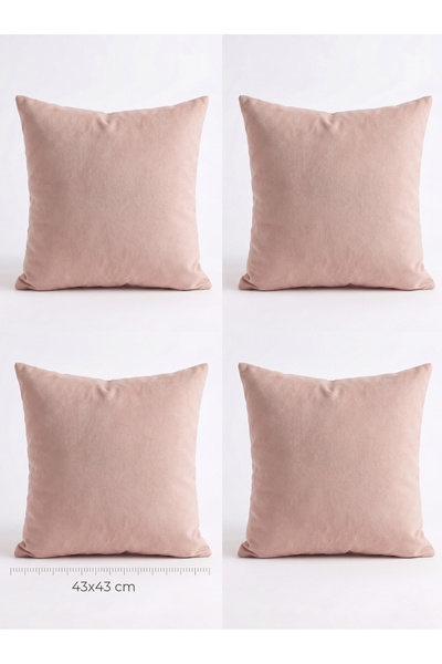 Bercem Home Luxurious Milk Coffee Velvet Textured Decorative Throw Pillow Set...