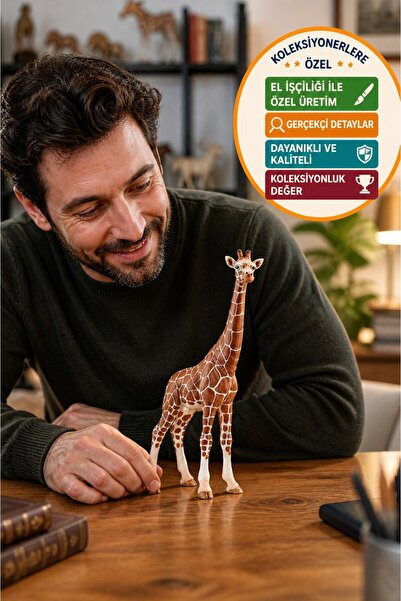 TOYFEST Schleich El İşçiligi Dişi Zürafa Figürü Wild Life Koleksiyon Eğitici ...