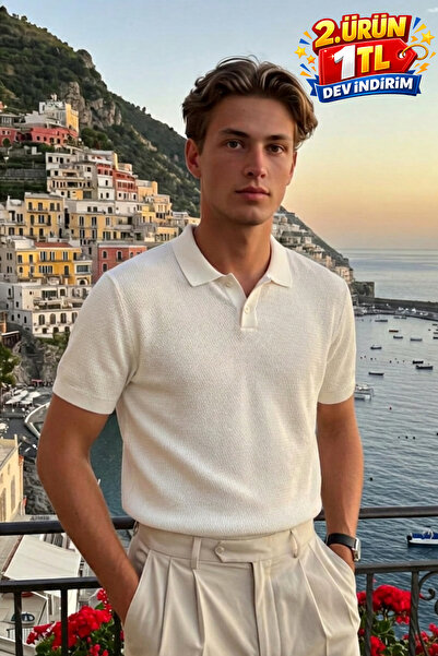 DAMGA JEANS Ανδρικό καλοκαιρινό βαμβακερό μπλουζάκι με υφή, χαλαρή εφαρμογή, ...