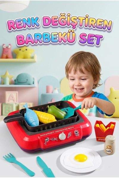 Tıfıl Toys Magic Chef Sihirli Renk Değiştiren Eğitici Barbekü Oyuncak Seti
